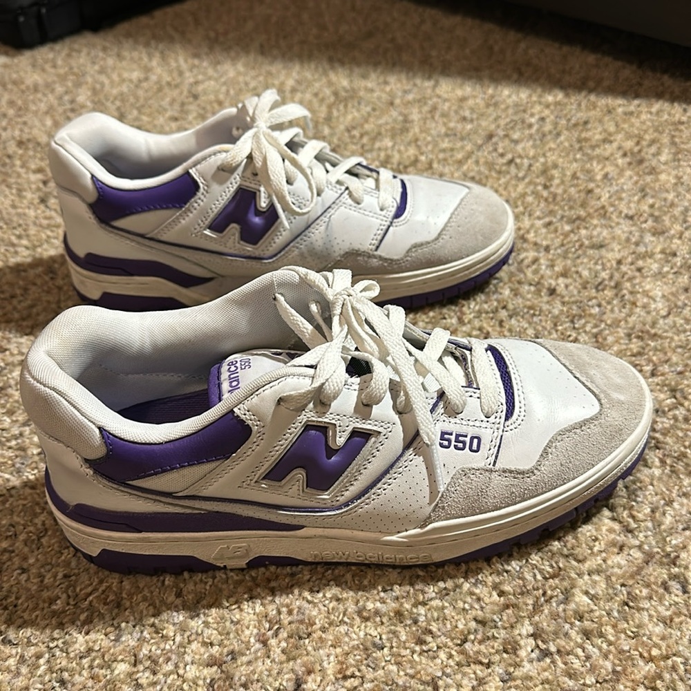 Purple New Balance 550 M8/ W9.5